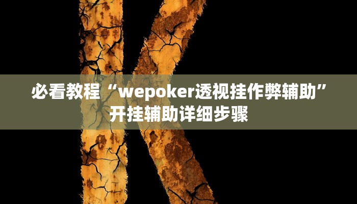 必看教程“wepoker透视挂作弊辅助”开挂辅助详细步骤
