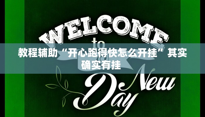 教程辅助“开心跑得快怎么开挂”其实确实有挂 