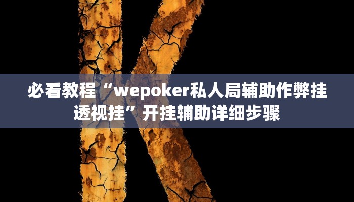 必看教程“wepoker私人局辅助作弊挂透视挂”开挂辅助详细步骤
