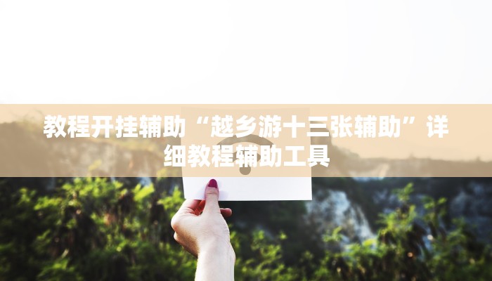 教程开挂辅助“越乡游十三张辅助”详细教程辅助工具