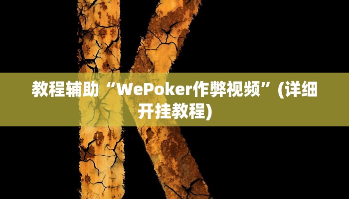 教程辅助“WePoker作弊视频”(详细开挂教程)