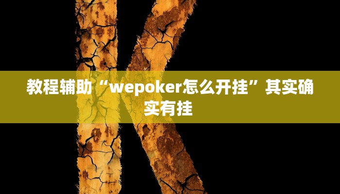 教程辅助“wepoker怎么开挂”其实确实有挂 教程辅助“wepoker怎么开挂”其实确实有挂