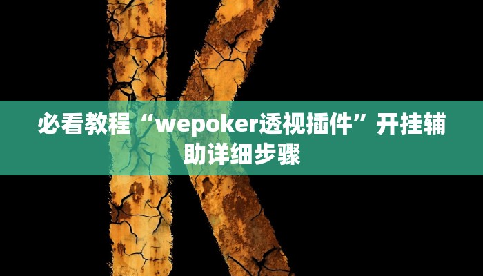 必看教程“wepoker透视插件”开挂辅助详细步骤