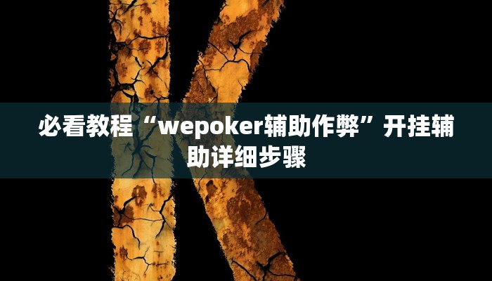 必看教程“wepoker辅助作弊”开挂辅助详细步骤