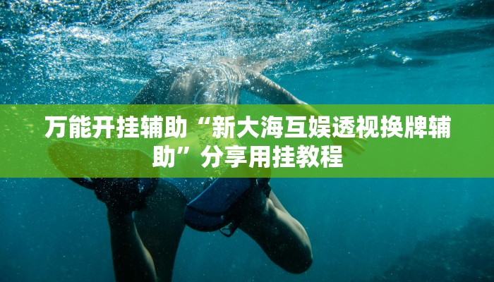 万能开挂辅助“新大海互娱透视换牌辅助”分享用挂教程