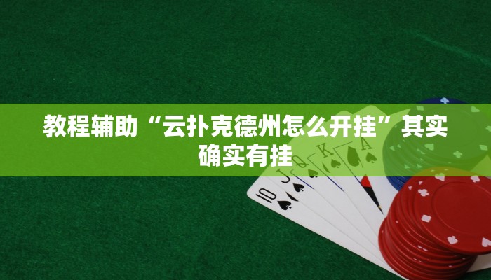 教程辅助“云扑克德州怎么开挂”其实确实有挂 教程辅助“云扑克德州怎么开挂”其实确实有挂