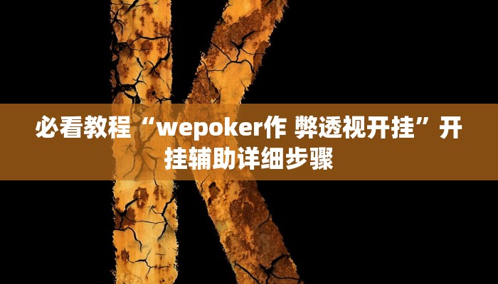 必看教程“wepoker作 弊透视开挂”开挂辅助详细步骤